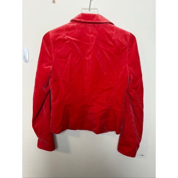 J.Crew Red Velvet Schoolboy Blazer 97130 Size 4 Fall Tailored Holiday Jacket - Picture 4 of 4